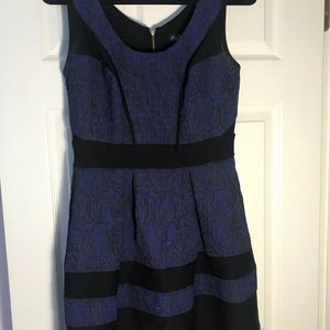 Blue and black dress